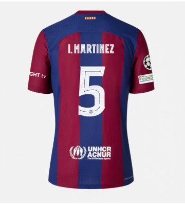 Lacne Muži Futbalové dres Barcelona Inigo Martinez #5 2023-24 Krátky Rukáv - Domáci